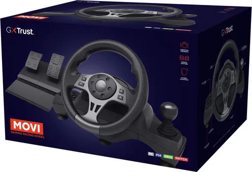 TRUST GXT289 MOVI RACING WHEEL/BLACK/WIRED/2M/CLAMPS/USB-A VOLAN GXT 289 MOVI, PC/PS4/XBOX/SWITCH, USB (12 / 15)