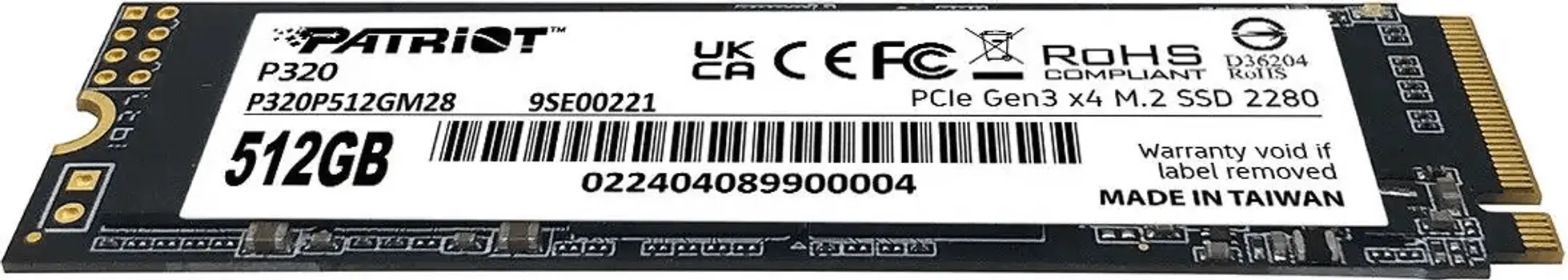 PATRIOT P320 512GB / SSD M.2 NVME P320P512GM28 (3 / 4)