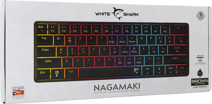 WHITE SHARK TIPKOVNICA NAGAMAKI GK-006132 CRNA - HR SMEĐI PREKIDAČI (5 / 5)
