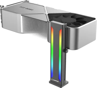 RAMPAGE CRNI ALUMINIJUMSKI ARGB VERTIKALNI DRA VGA GRAFIKE KARTICE, TRIM X10 (1 / 5)