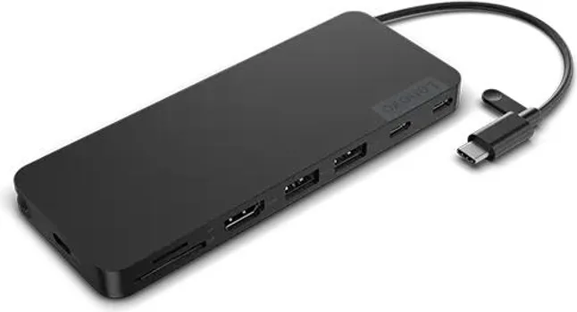 LENOVO USB-C SLIM TRAVEL DOCK (4X11N40212) │ INTERFEJS: USB-C (USB 3.2 GEN 1) │ PORTOVI: 1X HDMI (4K 60HZ), 2X USB-C (GEN 2), 2X USB-A (GEN 1) │ ČITAČ KARTICA: SD, MICROSD │ NAPAJANJE: USB-C DO 65W │ KOMPATIBILNOST: WINDOWS 10, MACOS, LINUX │ DIMENZIJE: 55 X 10,8 MM │ TEŽINA: 108 G │ BOJA: ECLIPSE BLACK (1 / 7)