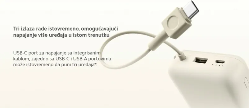 XIAOMI POWERBANK 20000MAH,33W PLAVI, SA KABLOM (4 / 8)