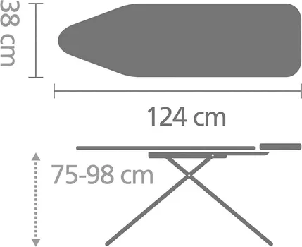 BRABANTIA DASKA ZA PEGLANJE B (124 X 38CM) 134364, DENM BLUE