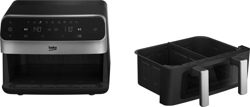 BEKO FRL 6488 B AIRFRYER FRITEZA NA VRUĆI VAZDUH │ SNAGA: 2400W │ KAPACITET: 9.5L │ 2 KOMORE S NEZAVISNIM UPRAVLJANJEM │ 9 AUTOMATSKIH PROGRAMA │ MATCH COOK FUNKCIJA │ NELJEPLJIVA UNUTRAŠNJOST │ TAJMER I KONTROLA TEMPERATURE │ ZAŠTITA OD PREGRIJAVANJA │ PRANJE U MAŠINI ZA SUDOVE (4 / 6)