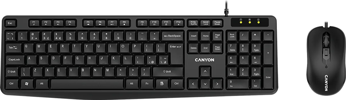 CANYON SET-1 EN KEYBOARD+MOUSE WIRED BLACK (1 / 3)
