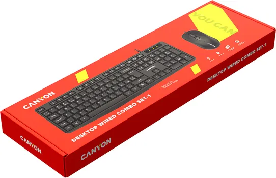 CANYON SET-1 EN KEYBOARD+MOUSE WIRED BLACK (2 / 3)