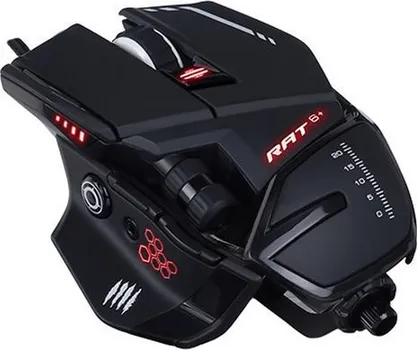 MADCATZ R.A.T. 6+ GAMING MIŠ (MR04DCINBL000-0) │ SENZOR: PMW3360, OPTIČKI │ DPI: DO 12.000 │ BRZINA: 250 IPS │ UBRZANJE: 50G │ POLLING RATE: 1MS │ TASTERA: 11 │ RGB OSVJETLJENJE: 16.8M BOJA │ ERGONOMSKI DIZAJN (ZA DEŠNJAKE) │ PODESIV OSLONAC ZA DLAN I TEŽINA │ DIMENZIJE: 119 X 88 X 39 MM │ TEŽINA: 120 G │ KABEL: PLETENI, 1.8 M (3 / 3)