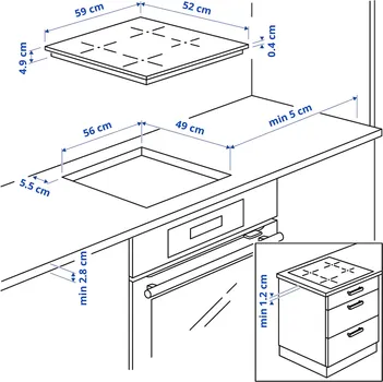 IKEA MATMÄSSIG INDUCTION HOB, 59 CM 104.670.93 (6 / 7)