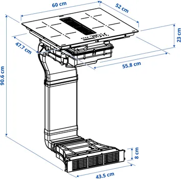 IKEA FÖRDELAKTIG INDUCTION HOB/INTEGRATED EXTRACTOR, 60 CM 405.158.65 (13 / 15)