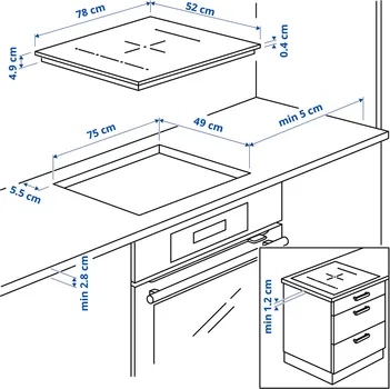 IKEA BLIXTSNABB INDUCTION HOB, 78 CM 604.678.30 (7 / 8)