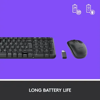 LOGITECH MK220 COMPACT WIRELESS KEYBOARD + MOUSE COMBO, US LAYOUT (3 / 4)