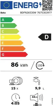 BEKO BDFN 26530 W [15 / 60cm] (10 / 10)