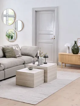 JYSK STOLIĆ ROLSTED 58X58/50X50 BOJA TRAVERTIN 2KOM (2 / 6)