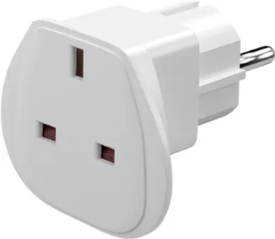 GOOBAY TRAVEL ADAPTER UK TO EU, WHITE 94270 94270 (1 / 1)