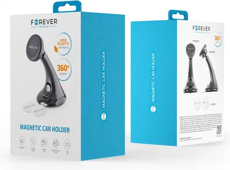 FOREVER MH-100 CAR HOLDER MAGNETIC FOR WINDSHIELD BLACK │ MAGNETNI AUTO DRŽAČ ZA ŠOFERŠAJBNU (4 / 4)