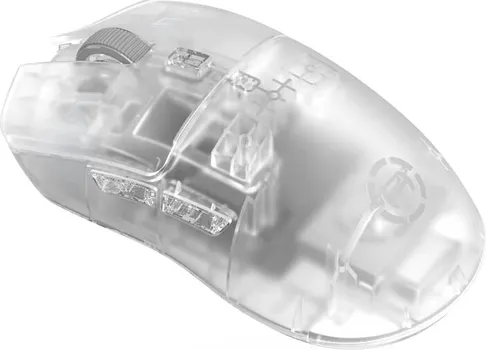 HECATE BY EDIFIER G3M PRO TRANSPARENT │ SENZOR: PAW3395 │ DPI: DO 26000 │ IPS: 650 │ ACC: 50G │ OSVJEŽAVANJE: DO 1000 HZ │ AUTONOMIJA: 70 H │ BATERIJA: 300 MAH │ TEŽINA: 63 G │ POVEZIVANJE: 2.4G, BLUETOOTH, USB-C │ PREKIDAČI: HUANO, 90M KLIKOVA (3 / 8)
