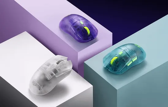 HECATE BY EDIFIER G3M PRO TRANSPARENT │ SENZOR: PAW3395 │ DPI: DO 26000 │ IPS: 650 │ ACC: 50G │ OSVJEŽAVANJE: DO 1000 HZ │ AUTONOMIJA: 70 H │ BATERIJA: 300 MAH │ TEŽINA: 63 G │ POVEZIVANJE: 2.4G, BLUETOOTH, USB-C │ PREKIDAČI: HUANO, 90M KLIKOVA (6 / 8)