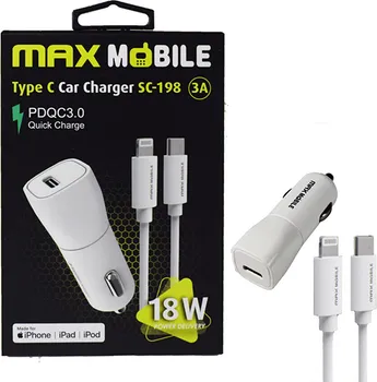 MAXMOBILE SC198 PD QC 3.0 SET 2U1 TYPE C + KABL MFI APPLE (1 / 1)