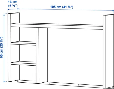 IKEA MICKE ELEMENT ZA RADNI STO 105X16X65CM 901.800.25 (3 / 6)
