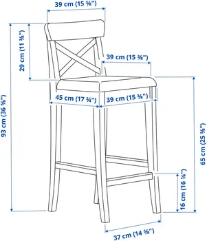 IKEA INGOLF (bar chair) 004.787.37 (6 / 7)