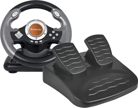 DEFENDER CHALLENGE MINI LE GAMING WHEEL, USB, MINI, 10 BUTTONS (1 / 2)