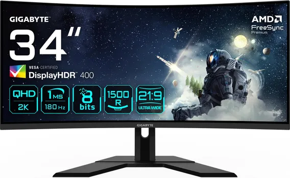 GIGABYTE G34WQCP [34 / 3440x1440 / 180HZ / 1MS / VA / CURVED] (1 / 20)