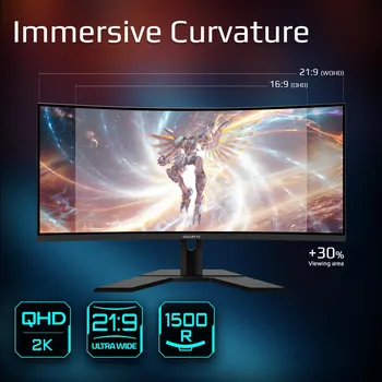GIGABYTE G34WQCP [34 / 3440x1440 / 180HZ / 1MS / VA / CURVED] (10 / 20)