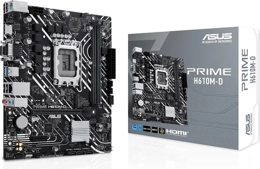 ASUS PRIME H610M-D PRIME H610M-D D4, LGA 1700, INTEL H610, DDR4, BROJ UTORA 2, 64 GB, TAKT2133 - 32 (1 / 1)