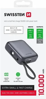 SWISSTEN 10000MAH COMPACT POWERBANK │ IZLAZI: USB-C │ INTEGRISAN LIGHTNING KABL (2 / 4)
