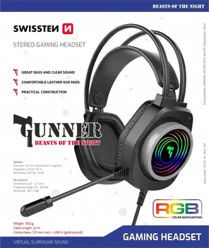 SWISSTEN SLUŠALICE GAMING [GUNNER] (2 / 2)