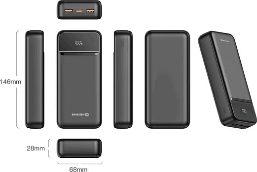 SWISSTEN POWER BANK 20000 MAH POWER LINE II BLACK (1 / 1)