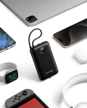 SWISSTEN POWERBANK VOLTBOX 35W 30000 MAH WITH BUILT-IN CABLES USB-C, LIGHTNING (1 / 3)
