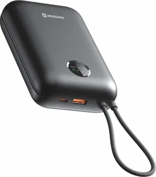 SWISSTEN VOLTBOX 35W 30000MAH POWERBANK WITH BUILT-IN CABLES USB-C, LIGHTNING │ KAPACITET: 30,000 MAH (3.85V, 115.5 WH) │ TIP: LI-POLIMERSKA BATERIJA │ DIMENZIJE: 12×7.6×3.7 CM │ TEŽINA: 432 G │ MATERIJAL: VATROOTPORNI ABS + POLIKARBONAT │ LED DISPLEJ │ ULAZI: USB-C DO 30W │ IZLAZI: USB-C DO 35W, USB-A DO 22.5W │ UGRAĐENI USB-C I LIGHTNING KABLOVI (1 / 4)