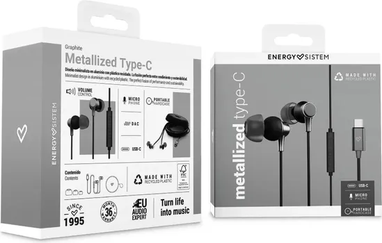 ENERGY SISTEM METALLIZED TYPE C GRAPHITE [IN-EAR / WIRED / USB-C] (6 / 7)
