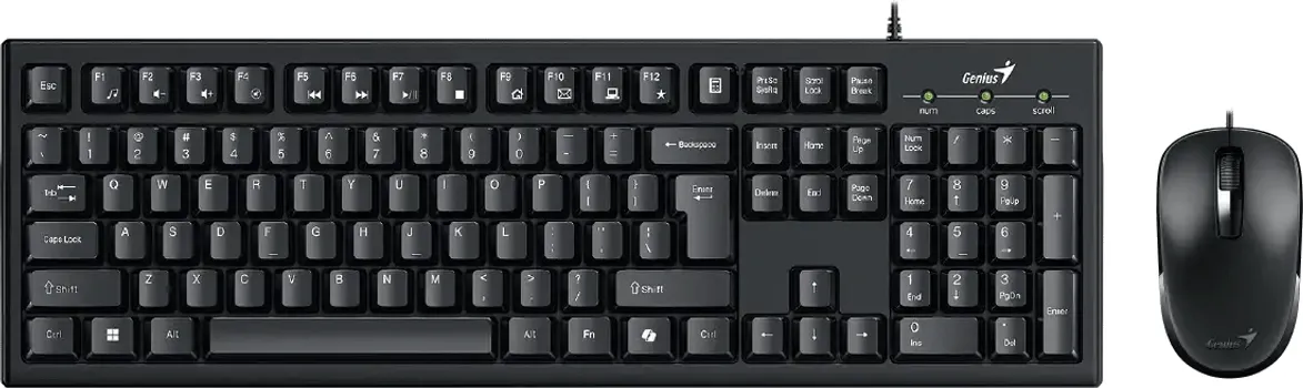 GENIUS KM-100SE KOMPLET TASTATURA + MIŠ │ 12 MULTIMEDIJALNIH TASTERA │ OPTIČKI MIŠ 1200 DPI │ USB PLUG & PLAY │ JEZIK TASTATURE: YU (1 / 2)