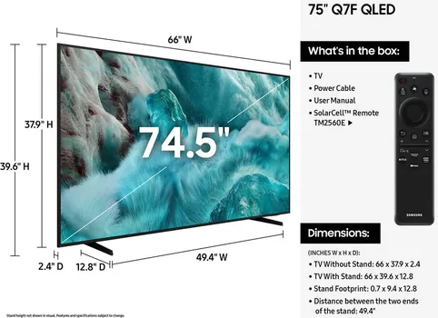 SAMSUNG QE75Q7FAAUXXH QLED 75 VELIČINA EKRANA: 75 , REZOLUCIJA: 4K ULTRA HD (3,840 X 2,160) 50HZ, VRSTA DIGITALNOG TJUNERA DVB-T2CS2, SMART:DA - TIZ (7 / 23)