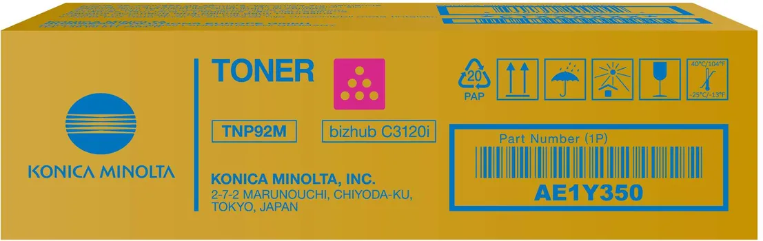 TONER KONICA MINOLTA BIZHUB C3120I TNP92M MAGENTA (1 / 1)