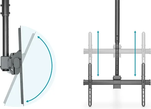 DIGITUS DA-90421 UNIVERZALNO POGODNO ZA EKRANE OD 37 DO 70 , NOSIVOST: 50 KG, PROMJENJIVO TELESKOPSKO PODEŠAVANJE VISINE (35 CM), INT (2 / 7)