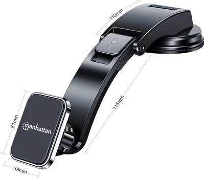 MANHATTAN DASHBOARD MAGNETNI DRŽAČ ZA TELEFON │ 360° ROTACIJA │ PODEŠAVANJE VISINE │ KAČENJE PUTEM VAKUMA │ PRIJANJANJE NA KOMANDNU TABLU (5 / 11)