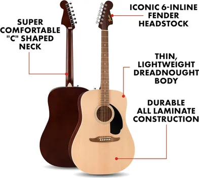 GITARA AK FENDER CALIFORNIA DEBUT REDONDO PACK NAT (3 / 3)