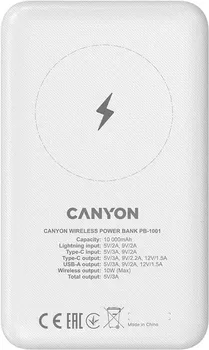 CANYON PB-1001, 18W PD+QC 3.0+10W MAGNET WIRELESS CHARGER POWERBANK 10000MAH (10 / 16)