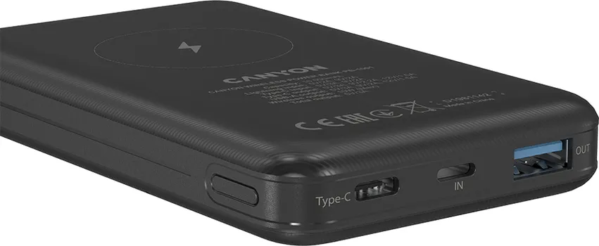 CANYON PB-1001, 18W PD+QC 3.0+10W MAGNET WIRELESS CHARGER POWERBANK 10000MAH (16 / 16)