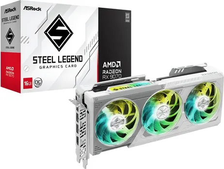 ASROCK RX 9070 XT STEEL LEGEND 16GB RX 9070 XT STEEL LEGEND 16GB, AMD RADEON, RX9070XT, PCIE 5.0 X16, 16384, GDDR6 (6 / 6)