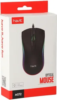 HAVIT MS72 MIŠ ─ USB PRIKLJUČAK ─ ERGONOMSKI DIZAJN ─ BROJ TASTERA: 4 ─ REZOLUCIJA: 800-1200 DPI ─ DUŽINA KABLA: 1.3 METRA (2 / 3)