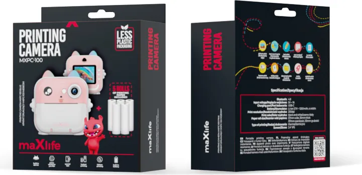 MAXLIFE INSTANT KAMERA MXPC-100 ROZA (8 / 9)