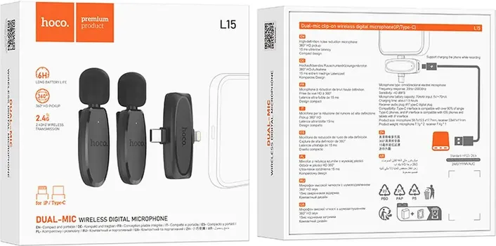 HOCO 2 X LAVALIER WIRELESS MICROPHONE (4 / 8)