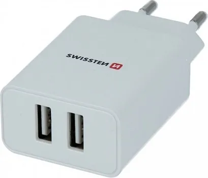 SWISSTEN TRAVEL CHARGER SMART IC 2xUSB-A POWER [2.1A / 10W] (1 / 2)