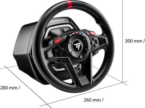 THRUSTMASTER T128-P PODRŽANO ZA: PC/PLAYSTATION 4/PLAYSTATION 5, GAMING STEERING WHEEL SA PEDALAMA, FEEDBACK, ROTATION,13 DUGMADI + PEDALE, (3 / 6)