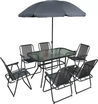 EXPERT BAŠTENSKA GARNITURA STO 120 X 70 X 70 CM I 6 STOLICA SA SUNCOBRANOM VIENNA (1 / 2)