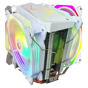 RAMPAGE CPU HLADNJAK OCTAGON C60 WHITE 57CFM 1800RPM 2X12CM ARGB AM5/LGA1700 COMPATIBLE AIR COOLED CPU FAN (2 / 5)
